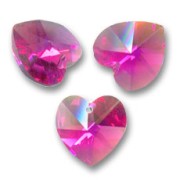PureCrystal 6228 Hearts Fuchsia AB 10,3x10mm x6|raw }}