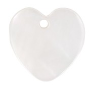 Mother-of-Pearl Heart-shaped Sequins 12mm Natural x10