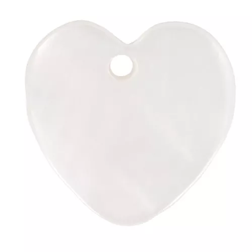 Mother-of-Pearl Heart-shaped Sequins 12mm Natural x10