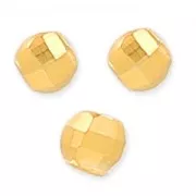 Faceted beads 3 mm with a 1.1 mm hole fine Gold plated  x10