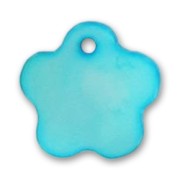 Mother-of-Pearl Flower-shaped Sequins 15mm Turquoise x10