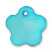 Mother-of-Pearl Flower-shaped Sequins 15mm Turquoise x10