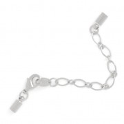 Lace holder clasp 3mm argenté x1|raw }}