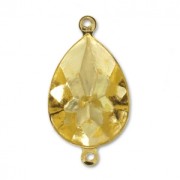 Stick-on setting PureCrystal 4320 14x10 mm 2 loops Gold Tone