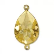 Stick-on setting PureCrystal 4320 14x10 mm 2 loops Gold Tone