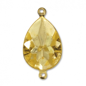 Stick-on setting PureCrystal 4320 14x10 mm 2 loops Gold Tone