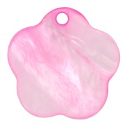 Mother-of-Pearl Flower-shaped Sequins 15mm Pink x10