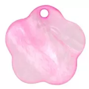 Mother-of-Pearl Flower-shaped Sequins 15mm Pink x10