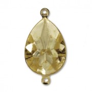 Stick-on setting PureCrystal 4320 14x10 mm 2 loops bronze tone|raw }}