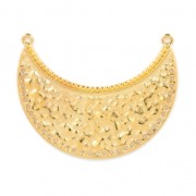Pendant spacer multirows half-moon ethnic 39 mm fine Gold plated|raw }}