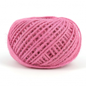 Braided jute cord 2mm Pink x40m