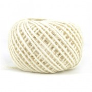 Braided jute cord 2mm Cream x40m|raw }}