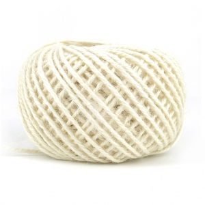 Braided jute cord 2mm Cream x40m