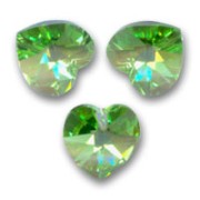 PureCrystal 6228 Hearts Peridot AB 10,3x10mm x6