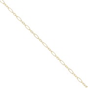 alternate chain (1x3) 2,4 mm Gold filled x 1 m|raw }}