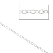 Cable chain chain 1,3 mm 925 Sterling Silver x 1 m|raw }}