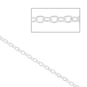Cable chain chain 1,3 mm 925 Sterling Silver x 1 m