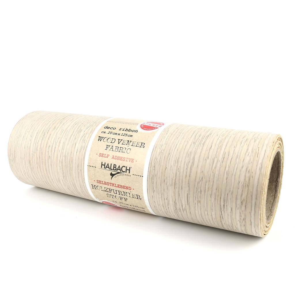 Decorative wood veneer adhesive fabric coupon of 20x125 cm Stone