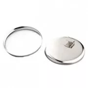 Pendentif rond à rebord à personnaliser avec de la pâte polymère, résine 49mx1