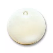 Set of 10 thin Mother-of-Pearl Sequins 12.5 mm Natural