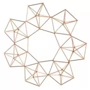 Geometric suspension like Himmeli Crown 32 cm Brass