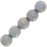 Round beads 8mm Marbled grayed green  x20|raw }}