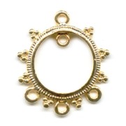 3 strands Round spacer 25mm fine Gold plated x2|raw }}