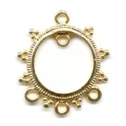 3 strands Round spacer 25mm fine Gold plated x2