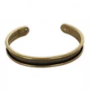 Eco Brass bracelet base with curved edge 10 mm x1