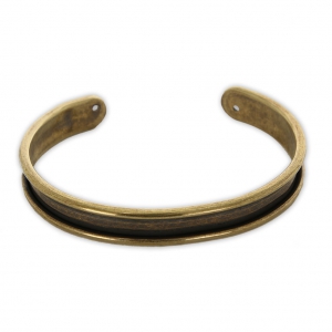 Eco Brass bracelet base with curved edge 10 mm x1