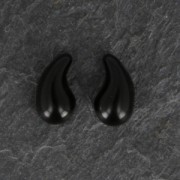 Zoliduo® Right pressed glass beads with two holes 5x8mm Dark Bronze x20