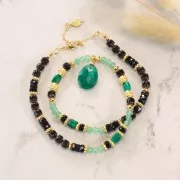 Heishi faceted rondelle beads 6x3 mm - Jet x25