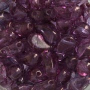 Zoliduo® Left pressed glass beads with two holes 5x8mm Lumi Amethyst x20|raw }}
