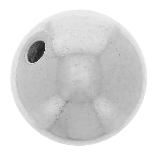Aluminium Round slick bead 8mm Silver Tone x20