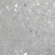 Zoliduo® Left pressed glass beads with two holes 5x8mm Crystal x20|raw }}