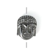 8.5x7x4mm Synthetic Hematite bead Head of Buddha - Jet Hematite x1|raw }}