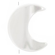 Mother-of-pearl bead half-moon or horn shape 10 mm Natural|raw }}