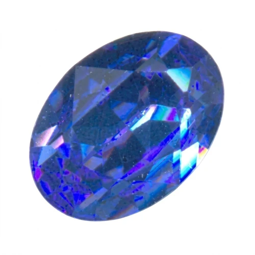 PureCrystal 4120 Oval Fancy Stone 14x10mm Sapphire
