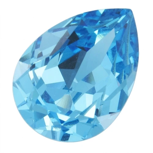 PureCrystal 4320 Pear Fancy Stone 8x6 mm Aquamarine x1