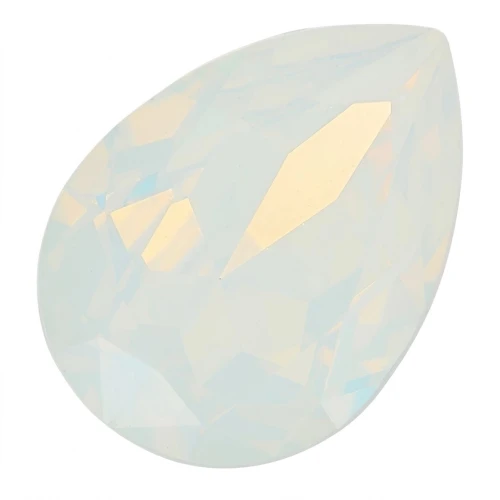 PureCrystal 4320 Pear Fancy Stone 8x6 mm White Opal x1