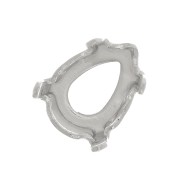 PureCrystal pear cabochon setting 4228 8x6 mm Old Silver Tone