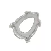 PureCrystal pear cabochon setting 4228 8x6 mm Old Silver Tone