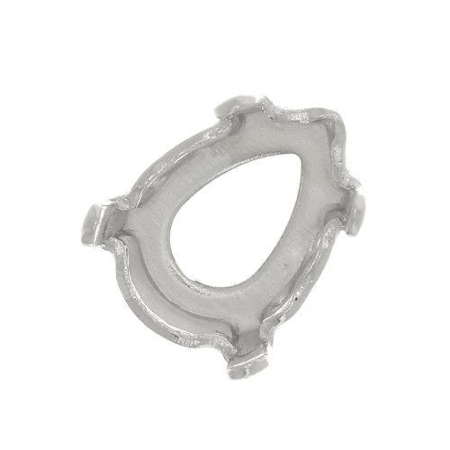 PureCrystal pear cabochon setting 4228 8x6 mm Old Silver Tone