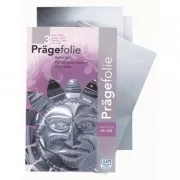 3 silver sheets of embossing paper 18,5x29 cm