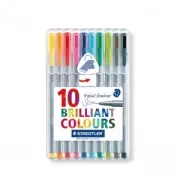 10 Triplus Felts 0.3 mm - STAEDTLER - Brillant Colours