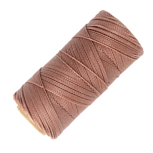 Linhasita waxed thread spool for micro macramé 1 mm - Sable (214) x168m