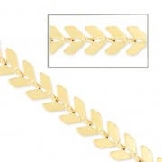 Gold-plated herringbone chain 6.3 mm x 20cm