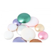 Glass Cabochon by Puca® 25 mm Rose Pearl x 1