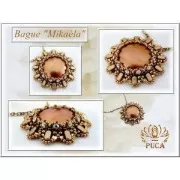 Glass Cabochon by Puca® 25 mm Rose Pearl x 1