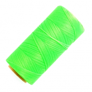 Linhasita waxed thread spool for micro macramé 0.5 mm - Neon Green (329) x335m